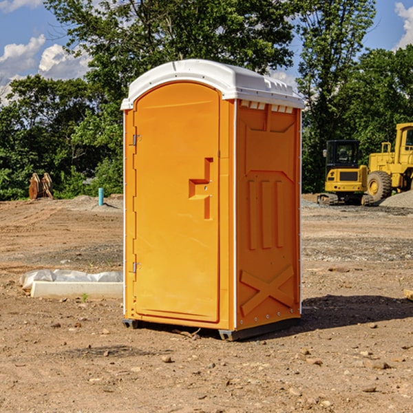 can i customize the exterior of the porta potties with my event logo or branding in Delaware IA